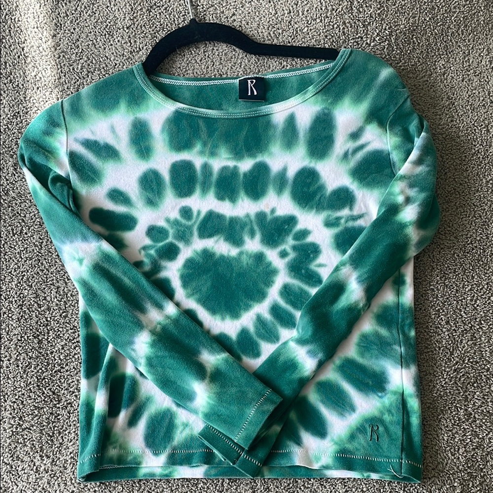 Realisation Par Green Tie-Dye Long Sleeve Top